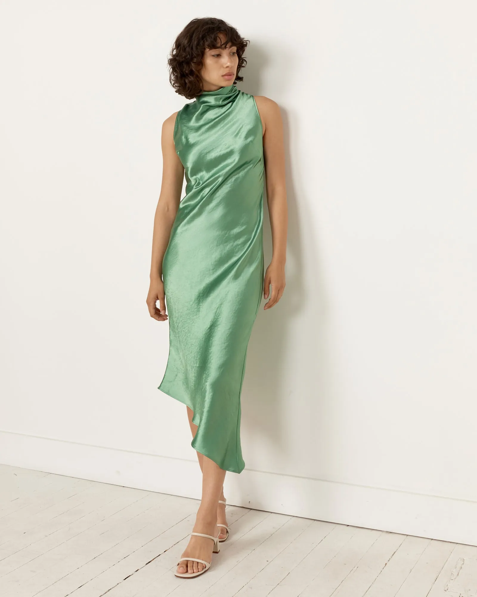 Acetate Dress in Jade