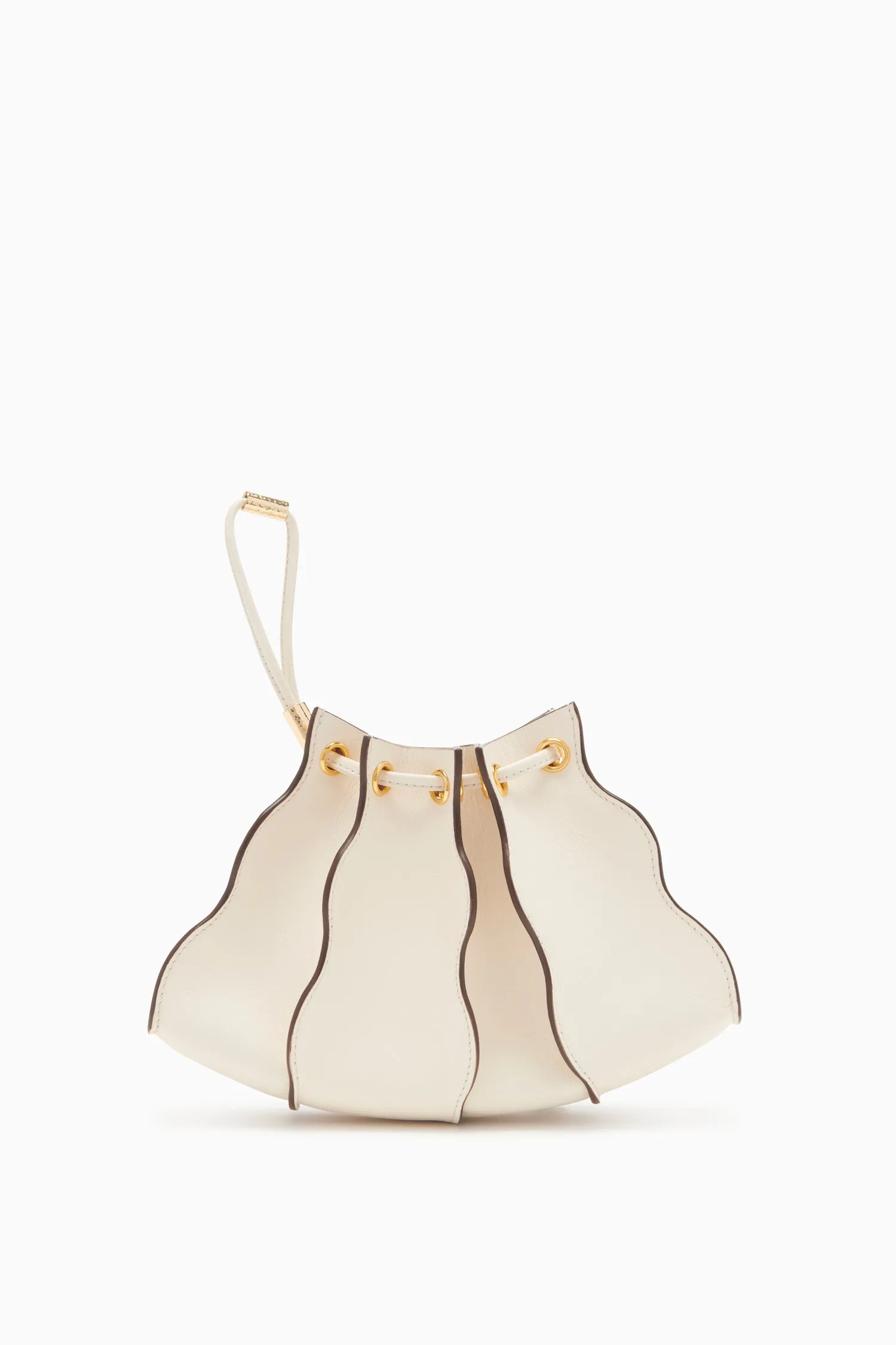 Adria Pleated Wave Wristlet - Alabaster