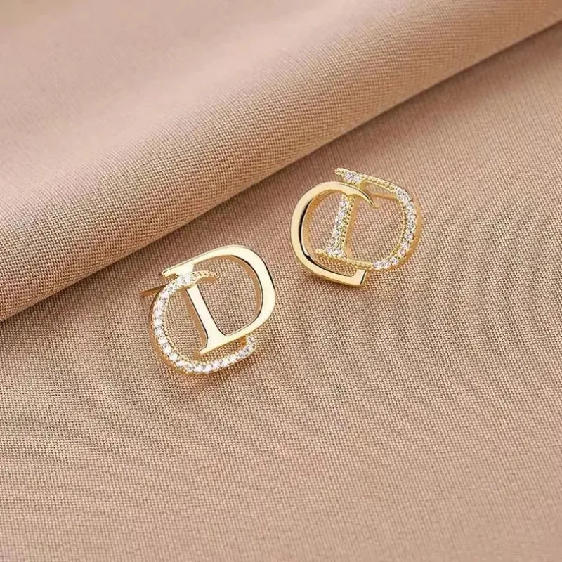 Alphabet DG Earrings Women's Luxury Gold Earrings Personality Design Sense Simple Earrings - S4653334