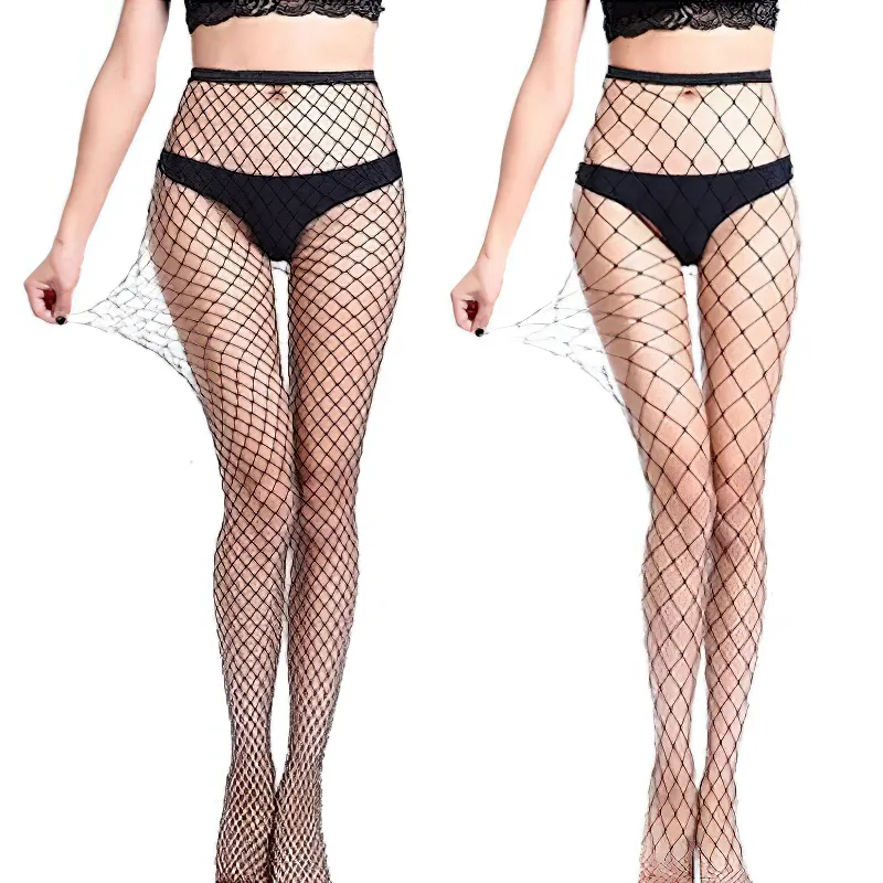 Alternative Women Sexy Fishnet Pantyhose / Rock Chick Tights / Thigh High Mesh Pantyhose