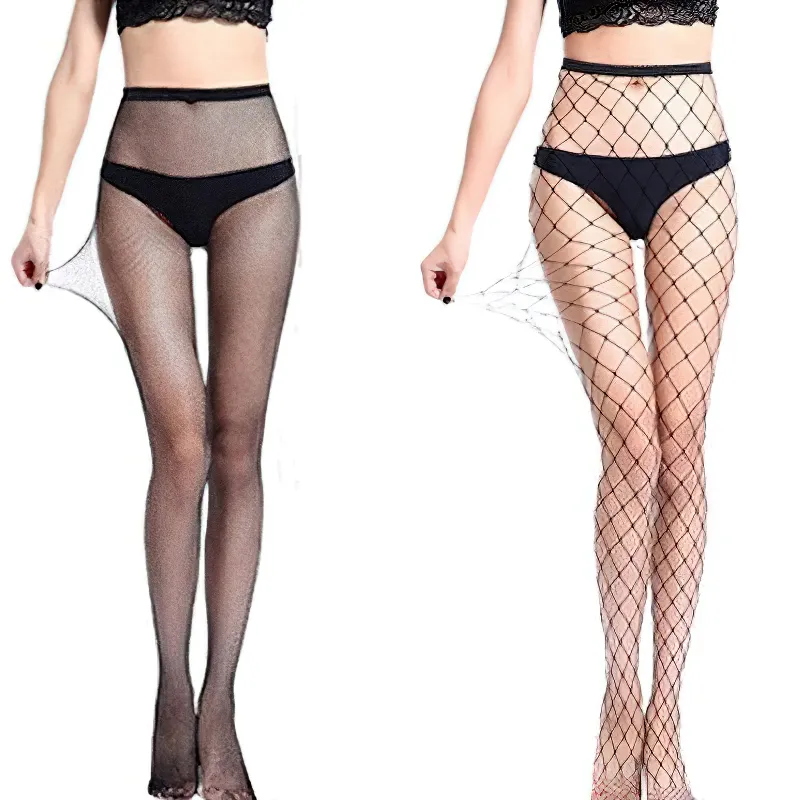 Alternative Women Sexy Fishnet Pantyhose / Rock Chick Tights / Thigh High Mesh Pantyhose