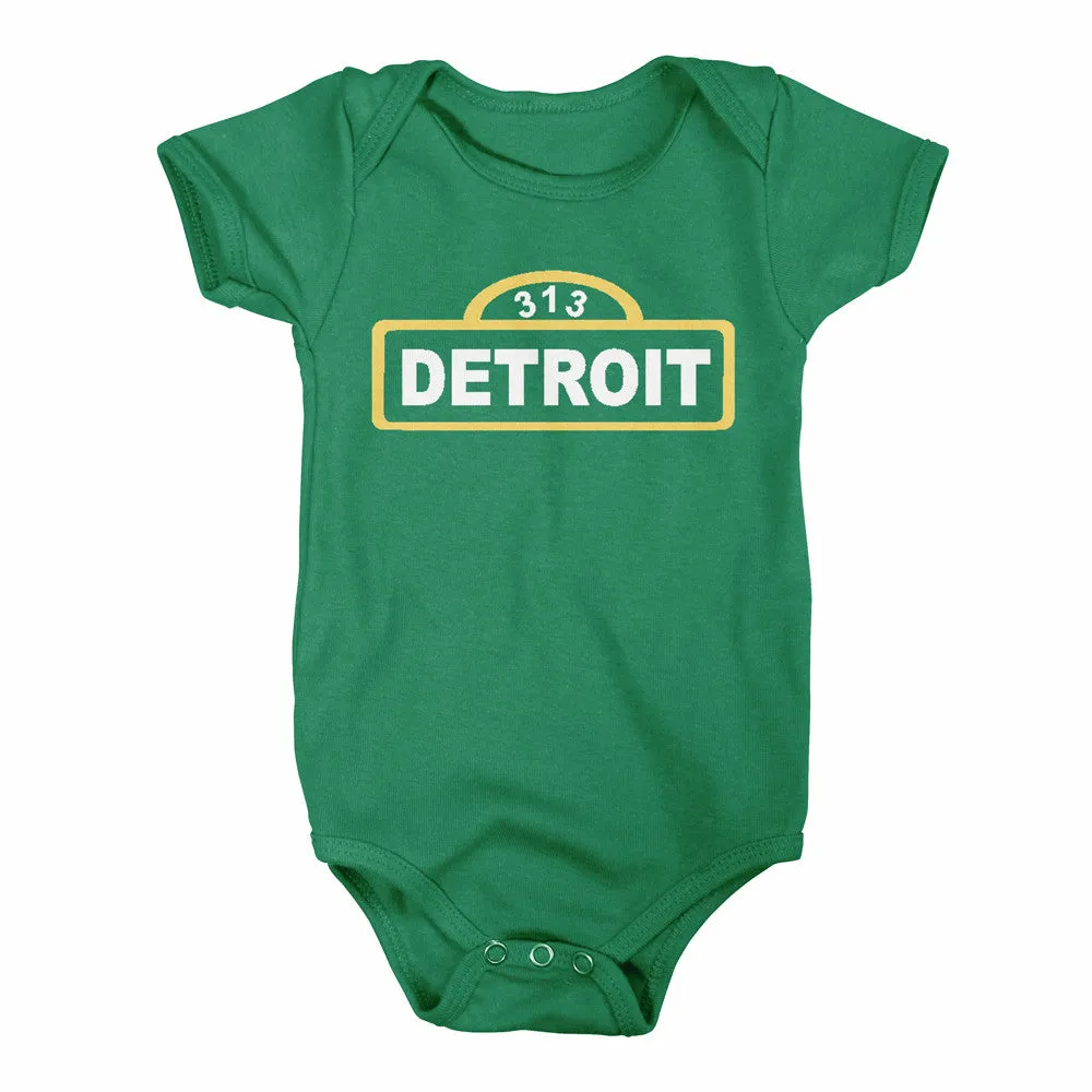 Baby Onesie - Detroit Street Sign