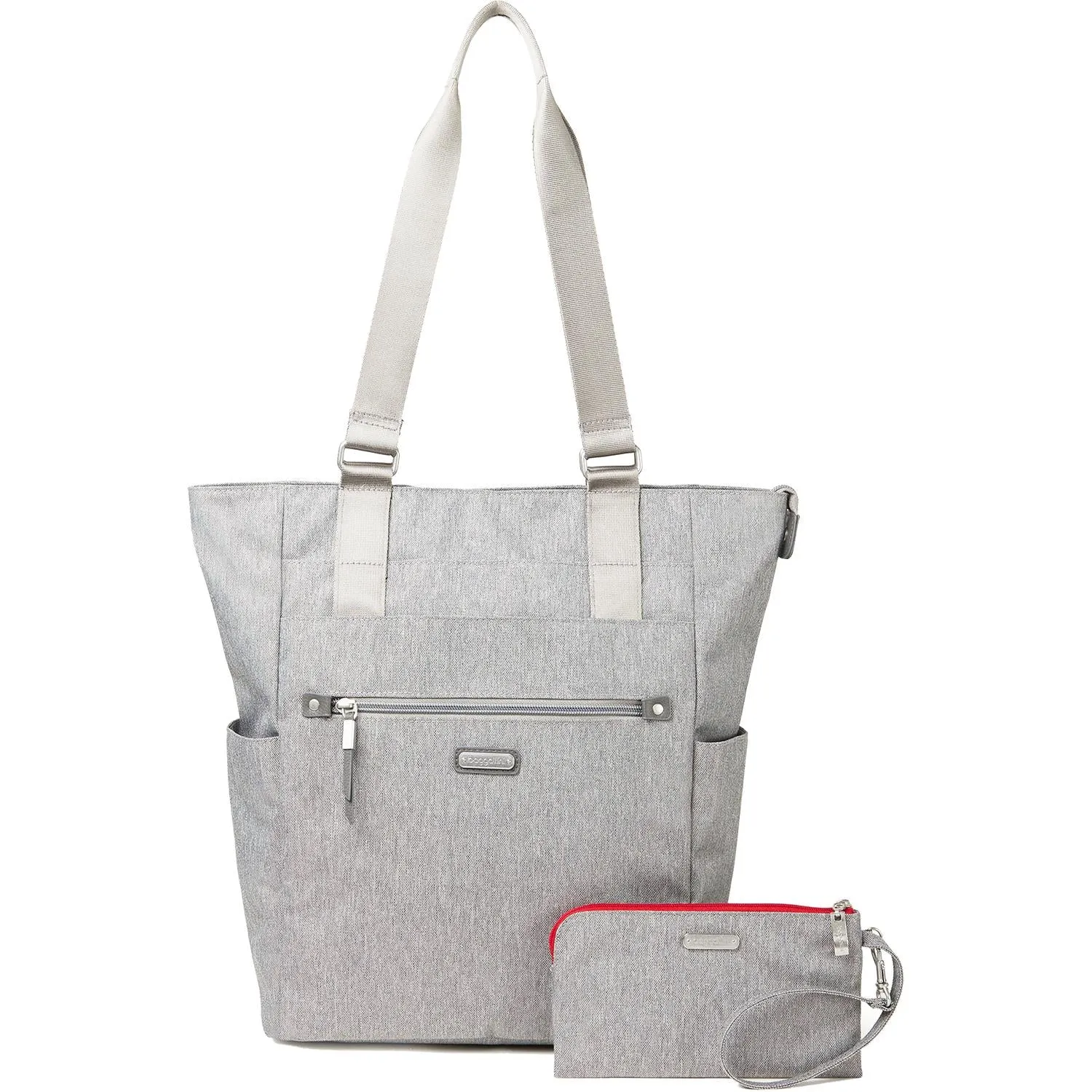 Baggallini Make Way Tote with RFID Wristlet Stone Nylon