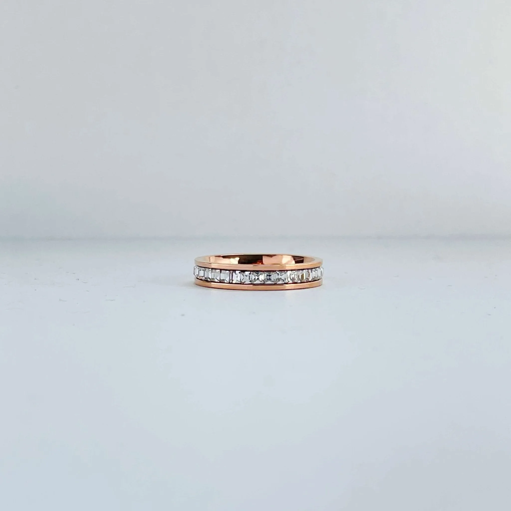 Baguette Band Ring - Rose Gold