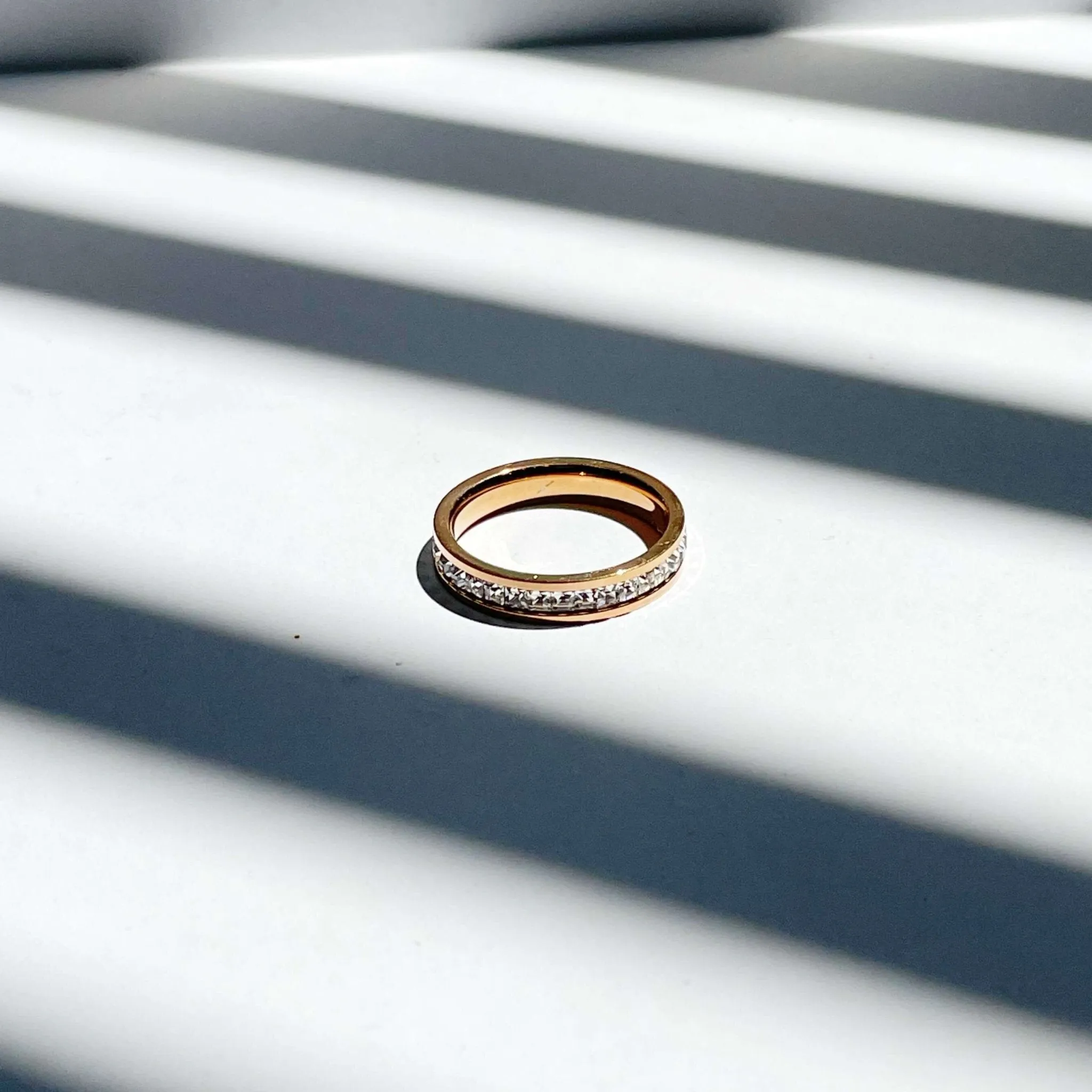 Baguette Band Ring - Rose Gold