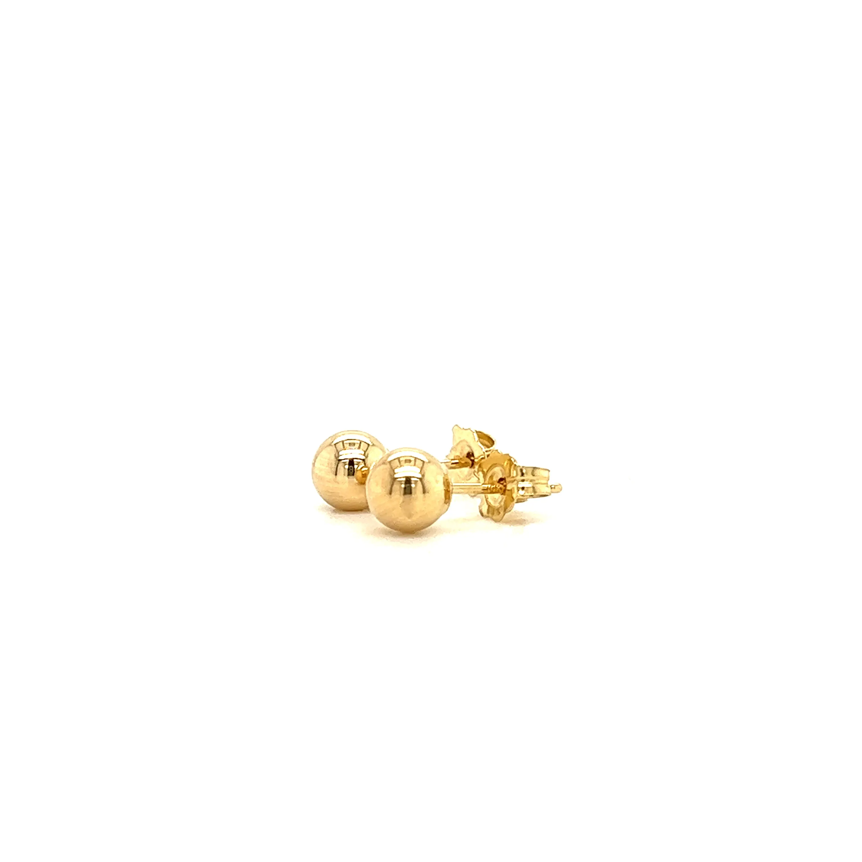 Ball 5mm Stud Earrings  in 14K Yellow Gold