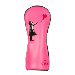 Banksy Girl With Heart Balloon Fairway Wood Headcover Pink