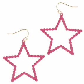 Barbie Theme Star Shape Dangle Earrings