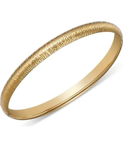 Bloomingdale's Fine Collection Bark Finish Bangle Bracelet in 14K Yellow Gold