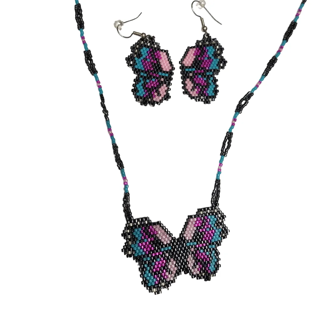 Butterfly Necklace and Earrings Set