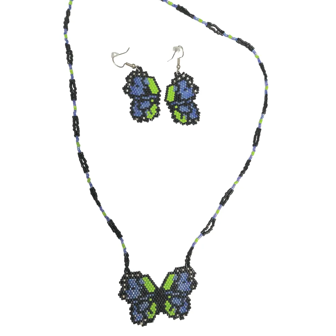 Butterfly Necklace and Earrings Set