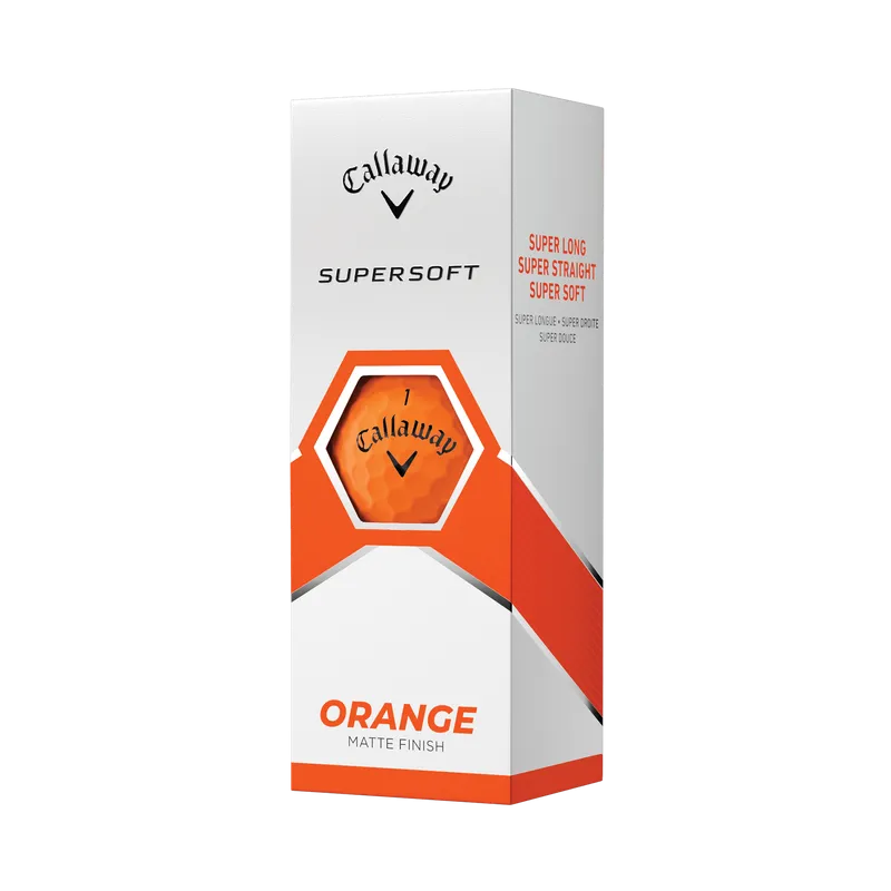 Callaway Supersoft 2023 Golf Balls - Matte Orange