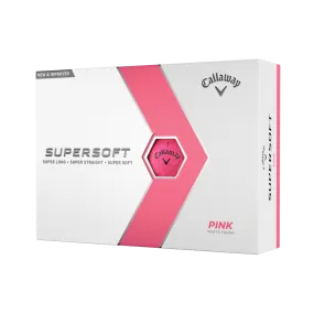 Callaway Supersoft 2023 Golf Balls - Matte Pink