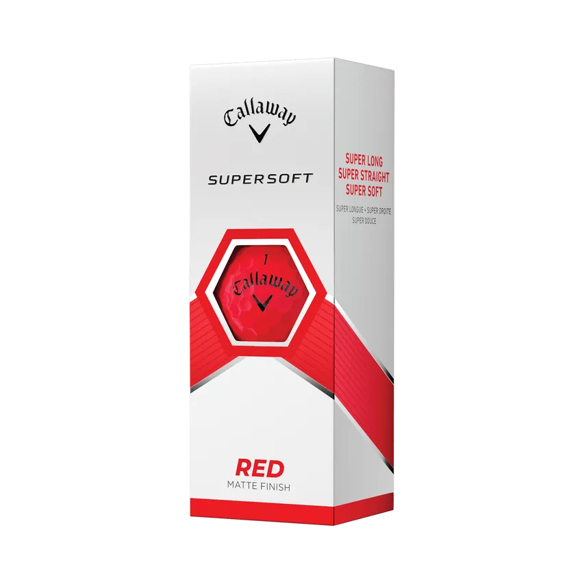 Callaway Supersoft 2023 Golf Balls - Matte Red