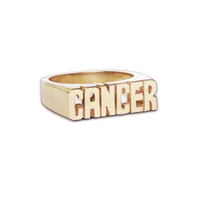 Cancer Ring - Block Font