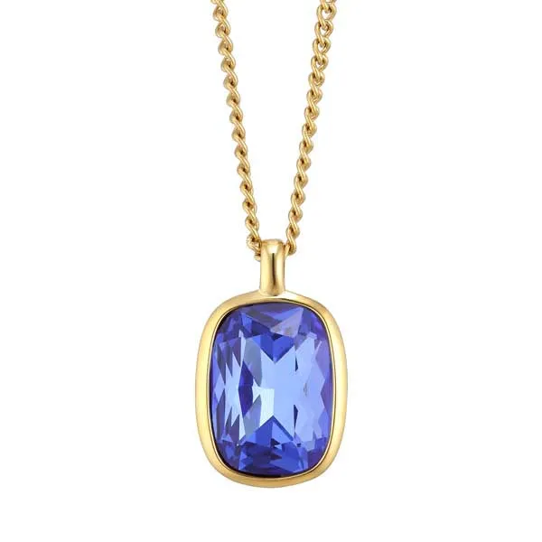 CARA SHINY GOLD SAPPHIRE NECKLACE