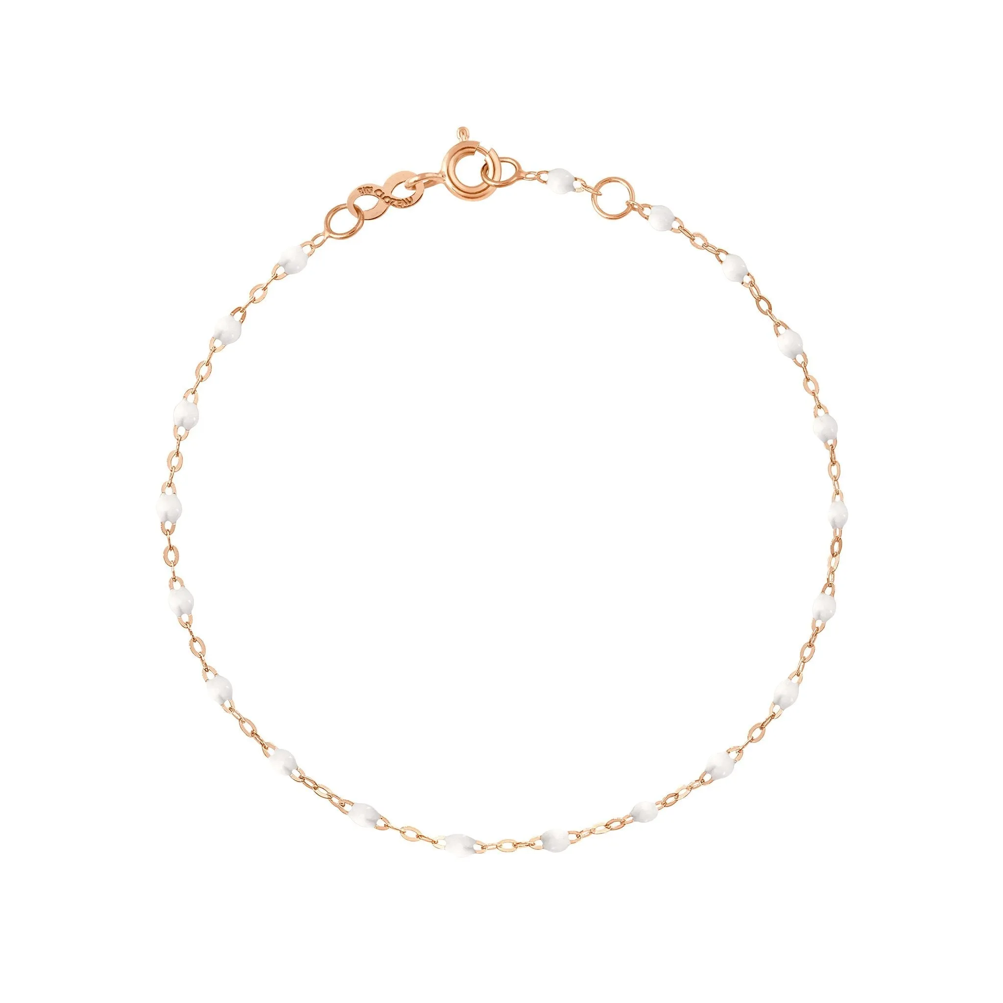 Classic Gigi White bracelet, Rose Gold, 7.5