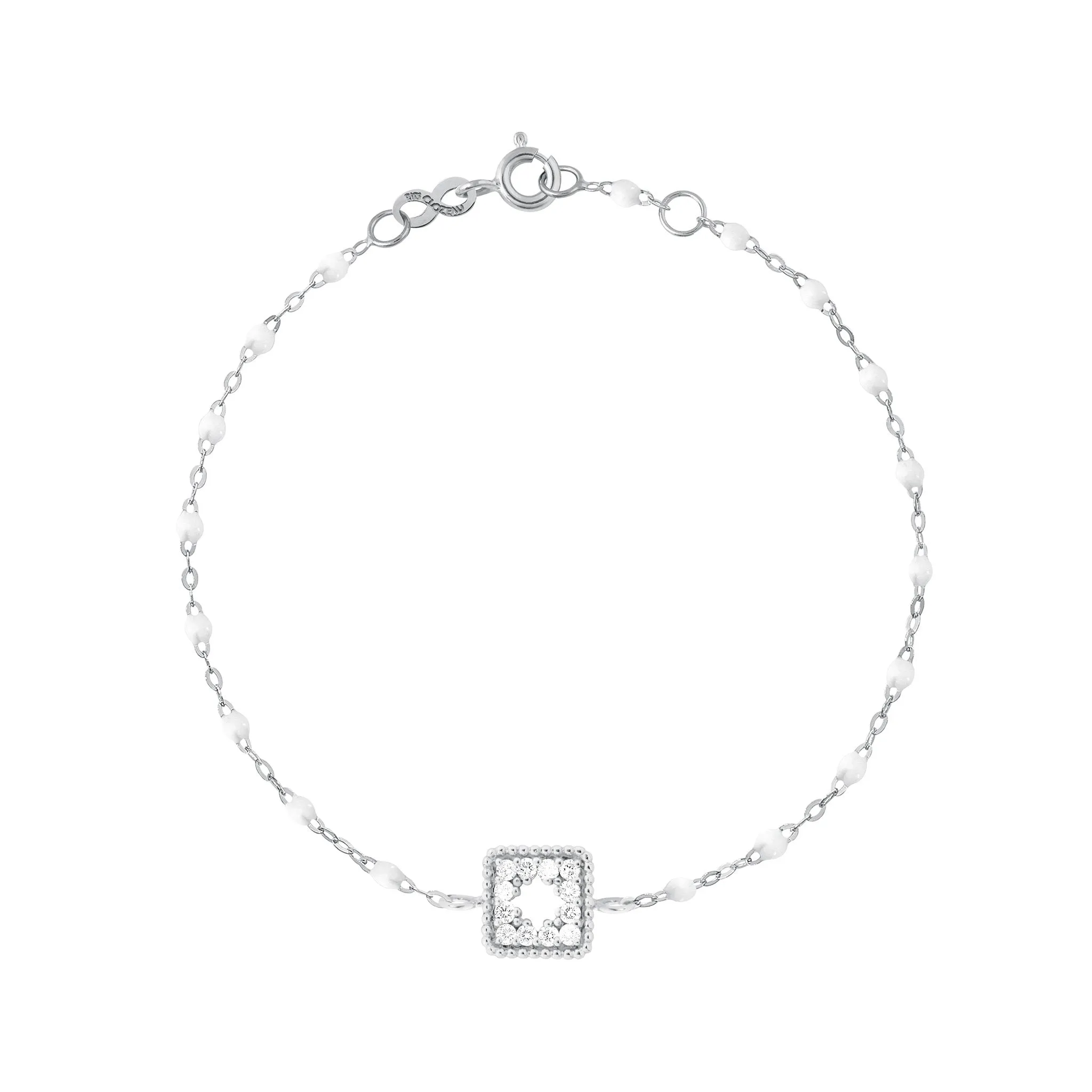 Classic Gigi White Treasure Bracelet, White Gold, 6.7