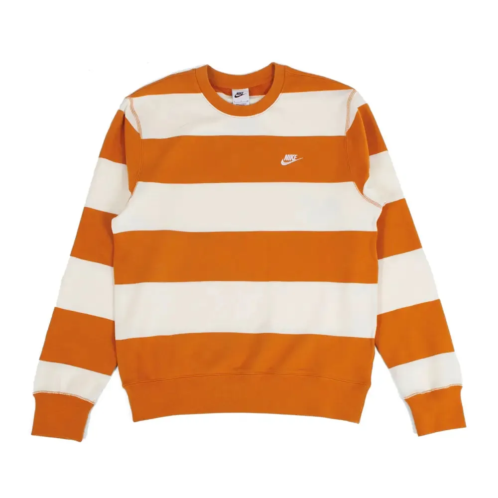 Club Stripped Crewneck Sweatshirt