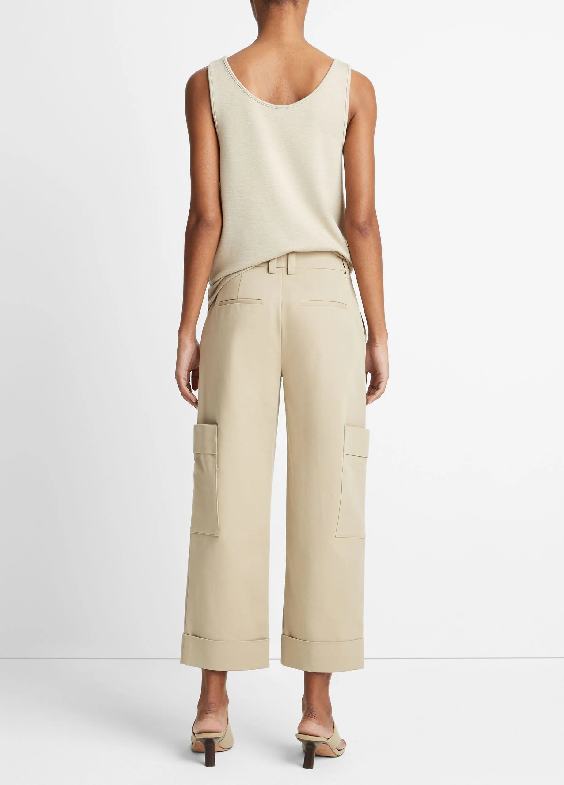 Cotton Cropped Utility Pant