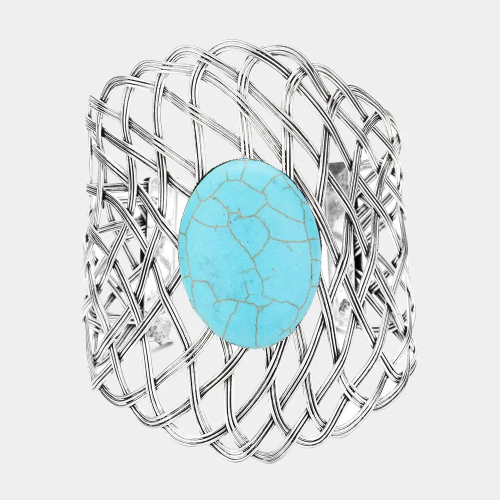 Delicate Turquoise Cuff Bracelet