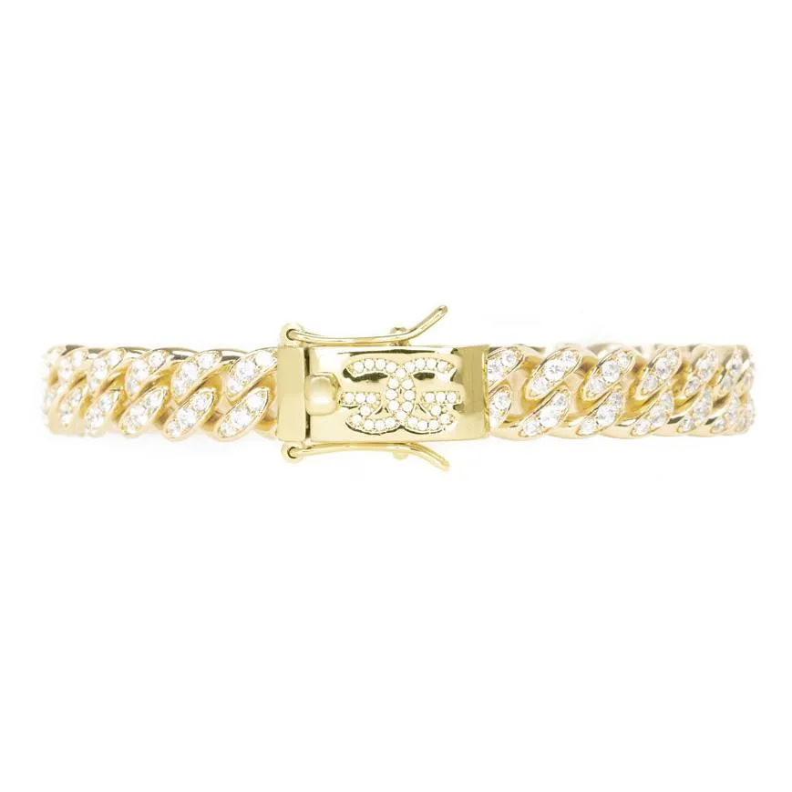 Diamond  Cuban Link Bracelet 8mm