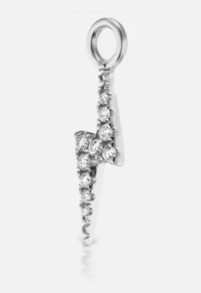 Diamond Lightning Bolt Charm