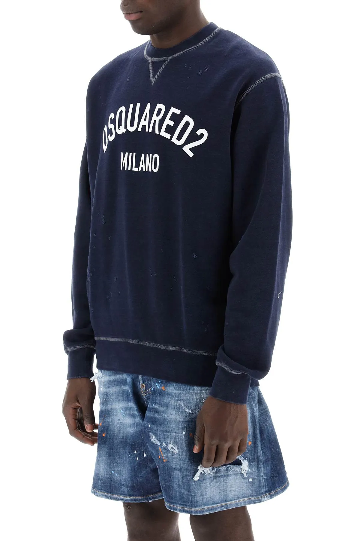 Dsquared2 Used Effect Cool Fit Sweatshirt