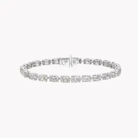 East-West Oval Cut Tennis Bracelet