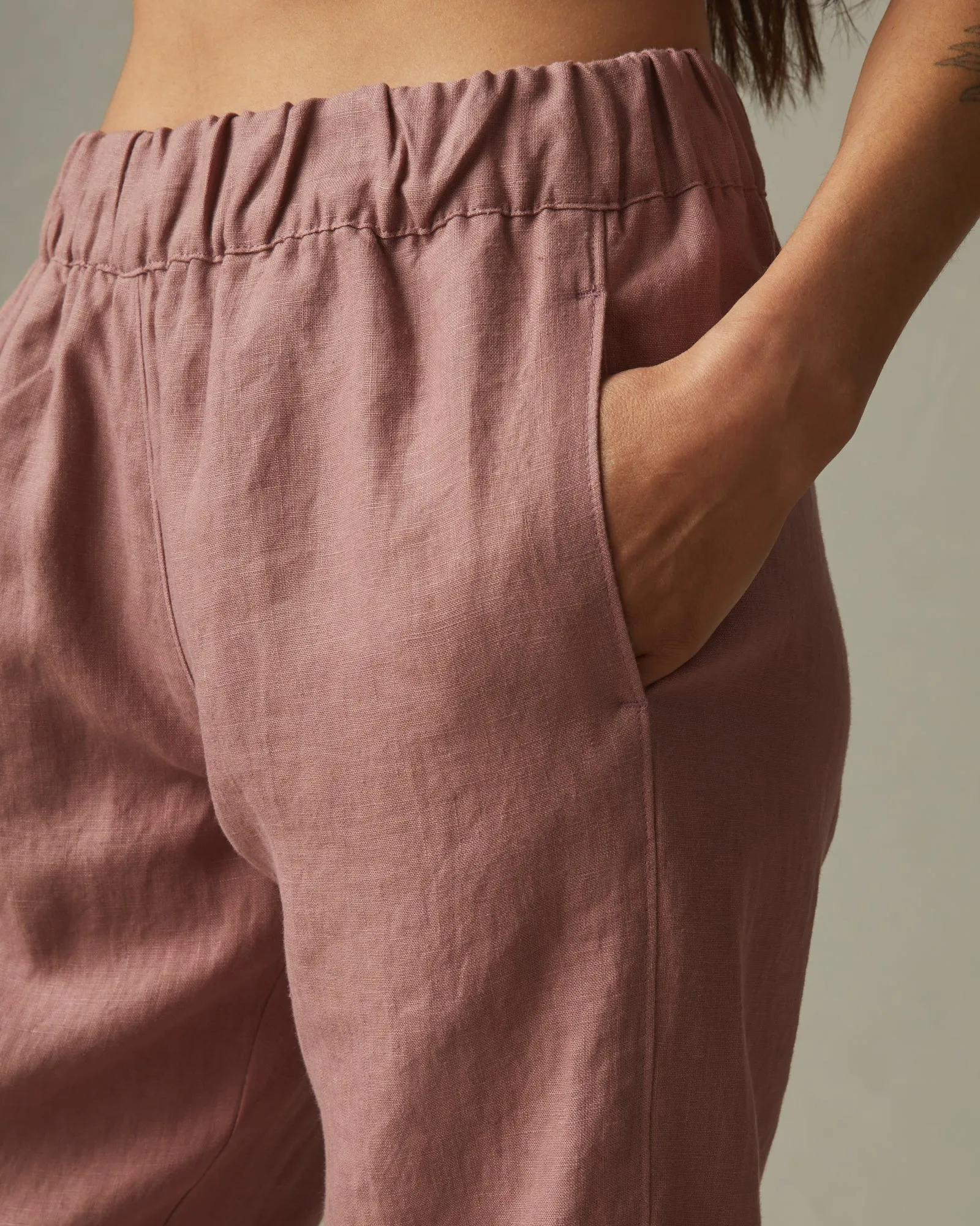 Easy Linen Pant - Burlwood