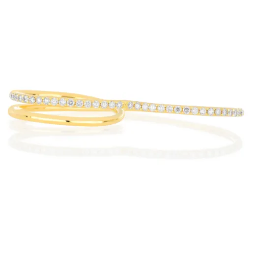 EF Collection - 14K Gold Love You Mean It Double Finger Diamond Ring