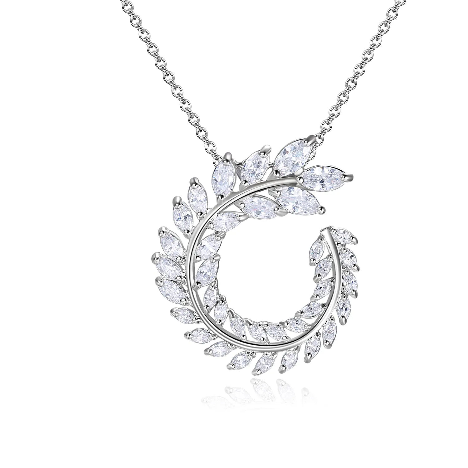 Ella Pendant in White Crystal