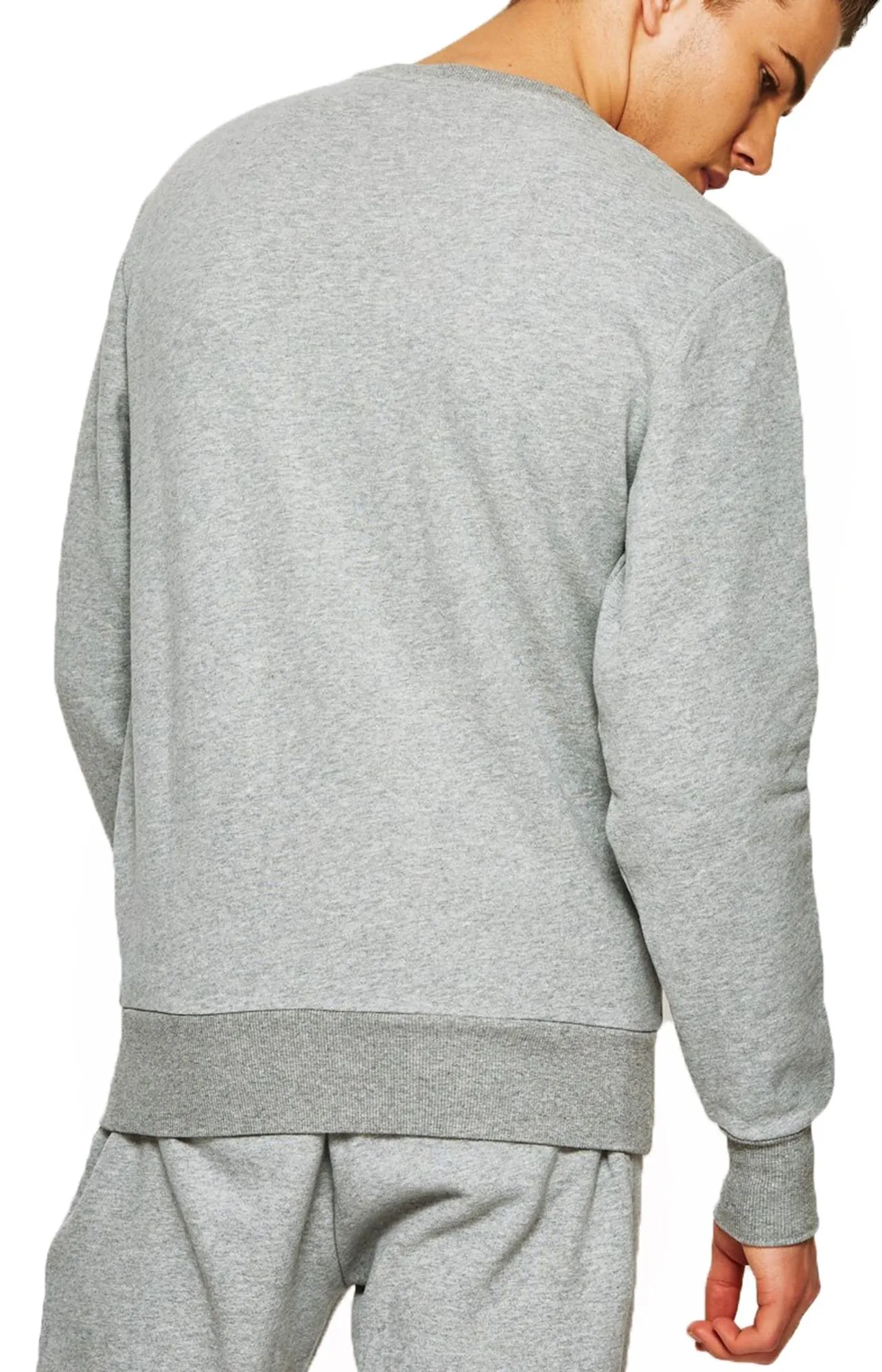 Ellesse Diveria Logo Crew Neck Sweatshirt Grey Marl