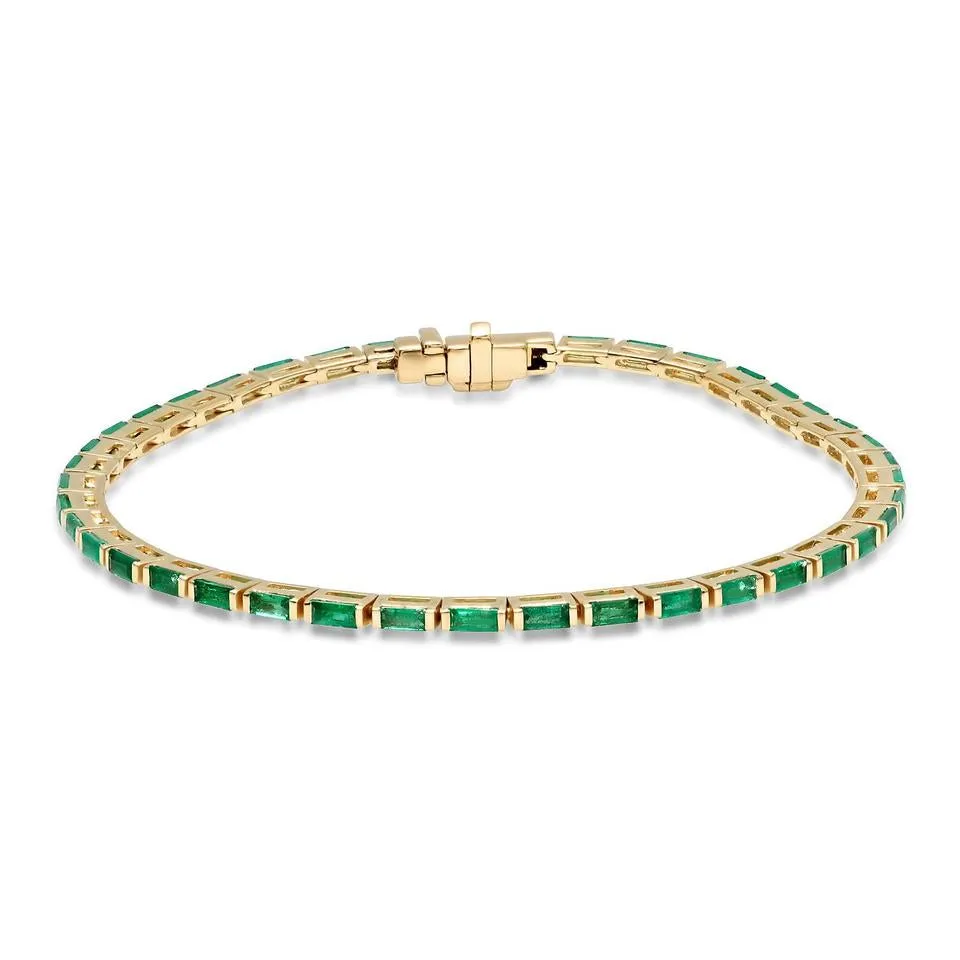 EMERALD BAGUETTE TENNIS BRACELET