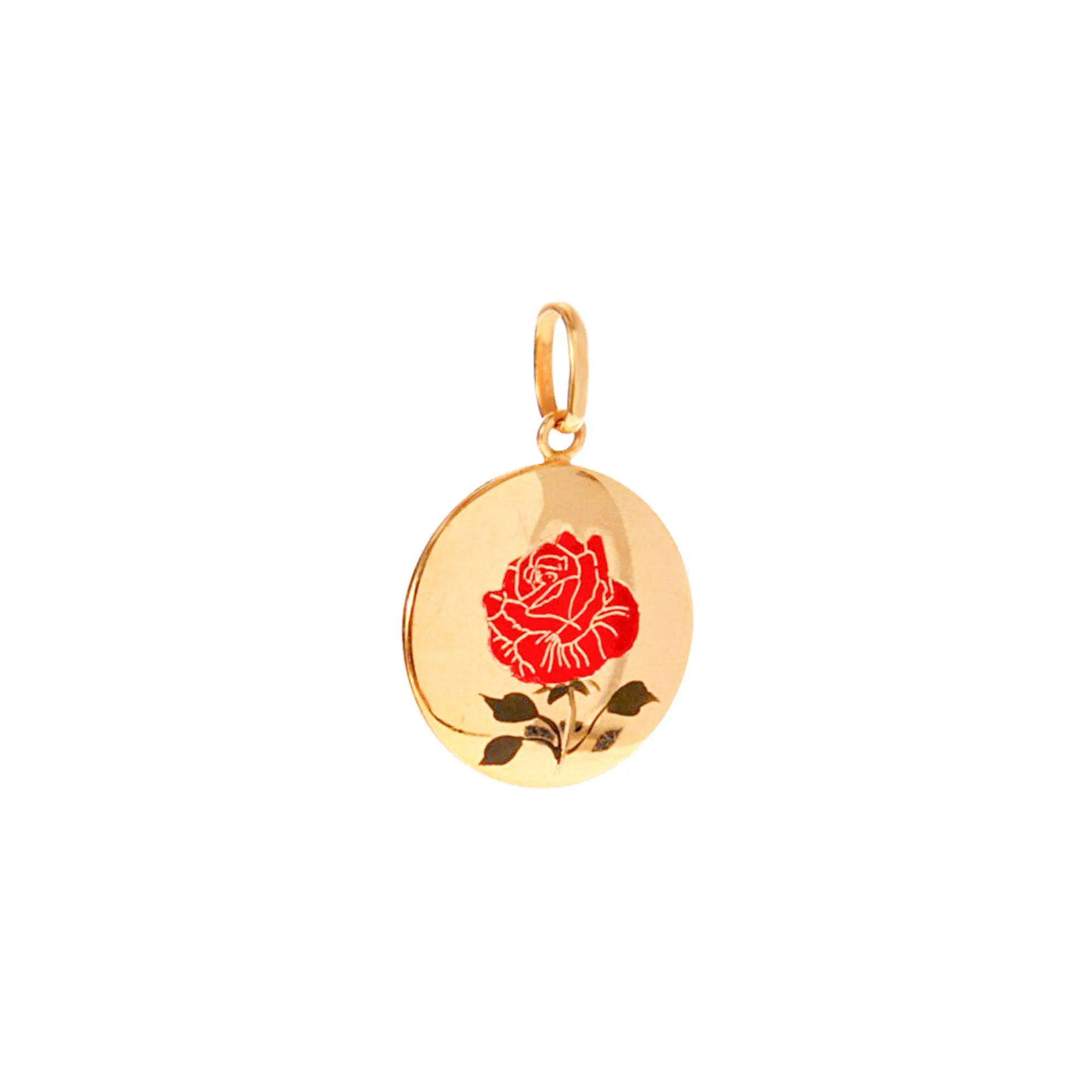 Enamel Rose Pendant