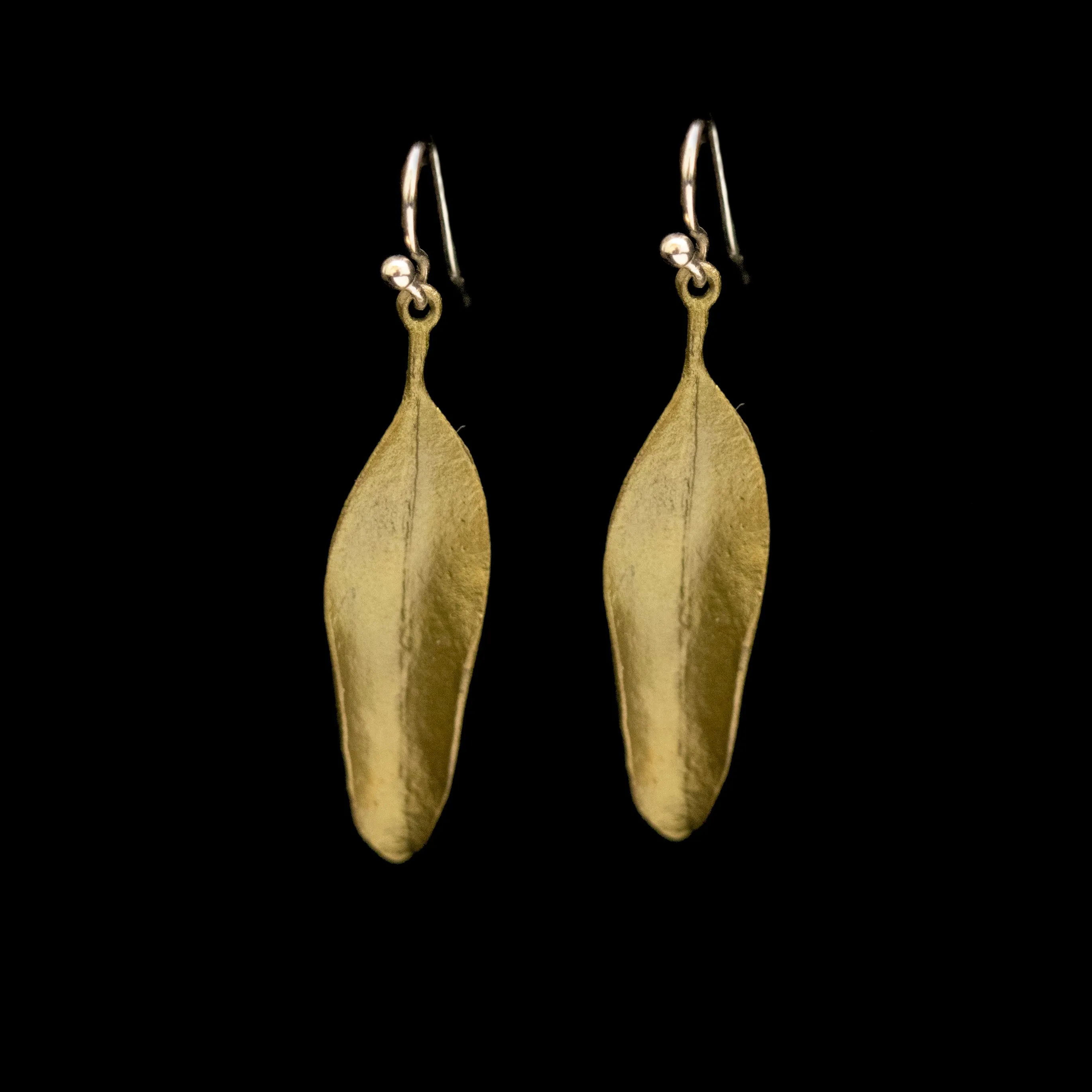 Eucalyptus (Mountain Laurel) Wire Earrings by Michael Michaud