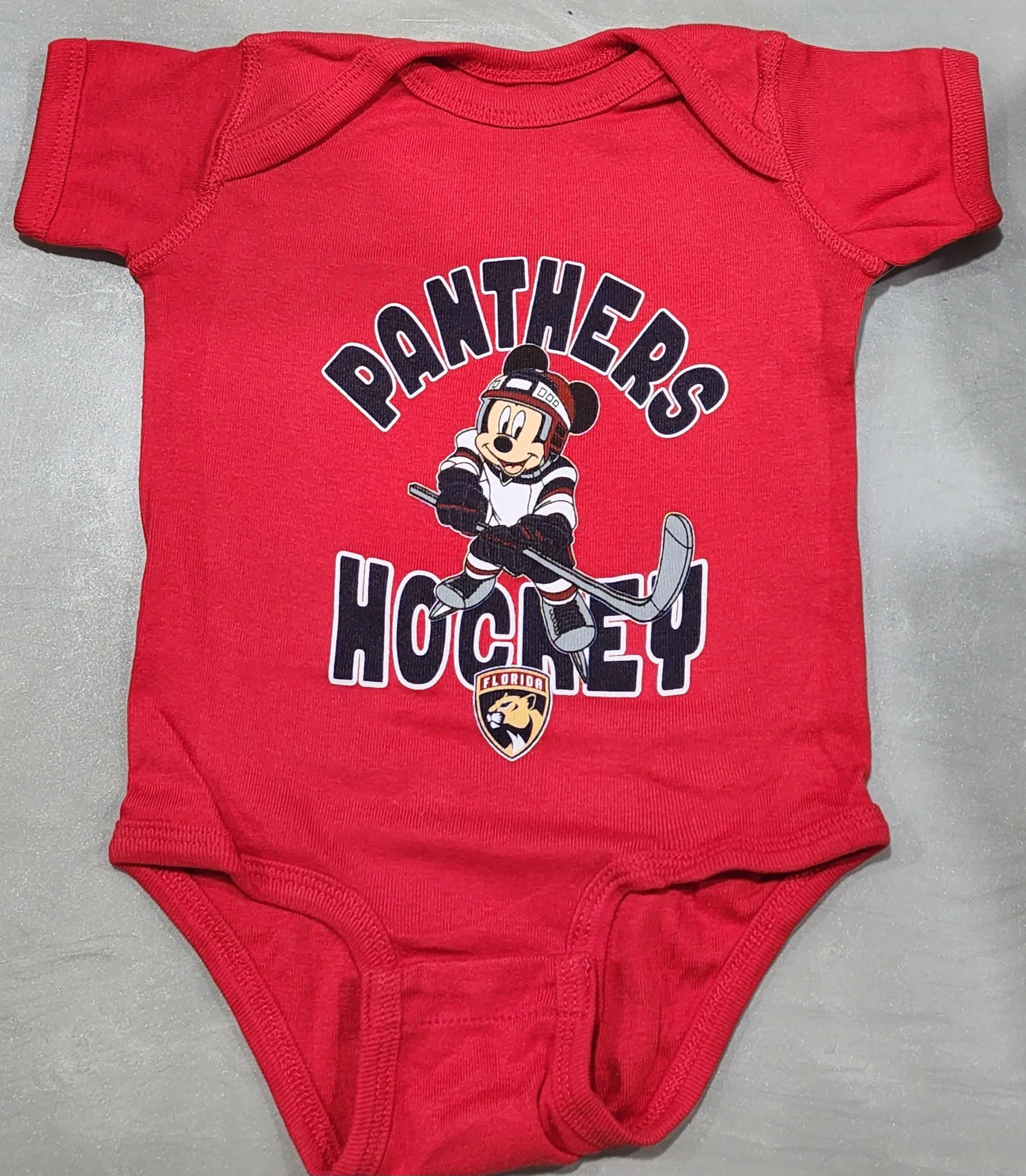 Florida Panthers Mickey Lil Champ Infant Onesie - Red