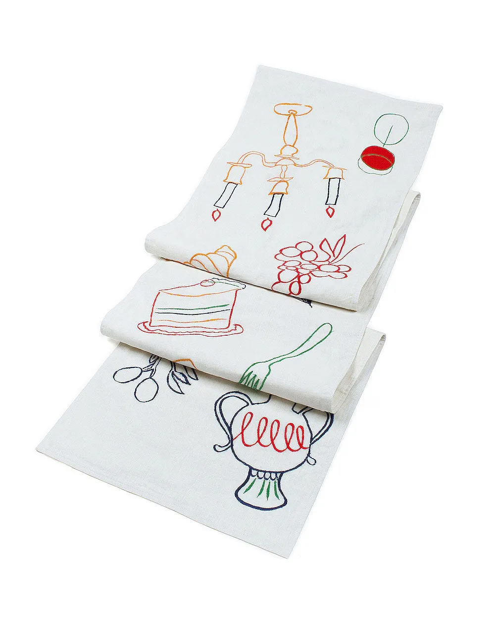 Fête Embroidered Table Runner