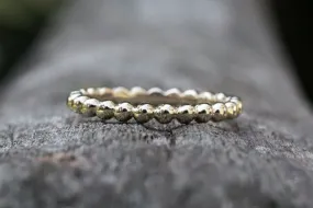 Gold 2mm Bead Ball Eternity Band