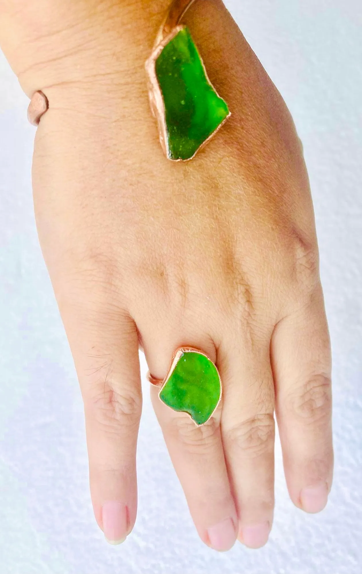 Green SeaGlass Set