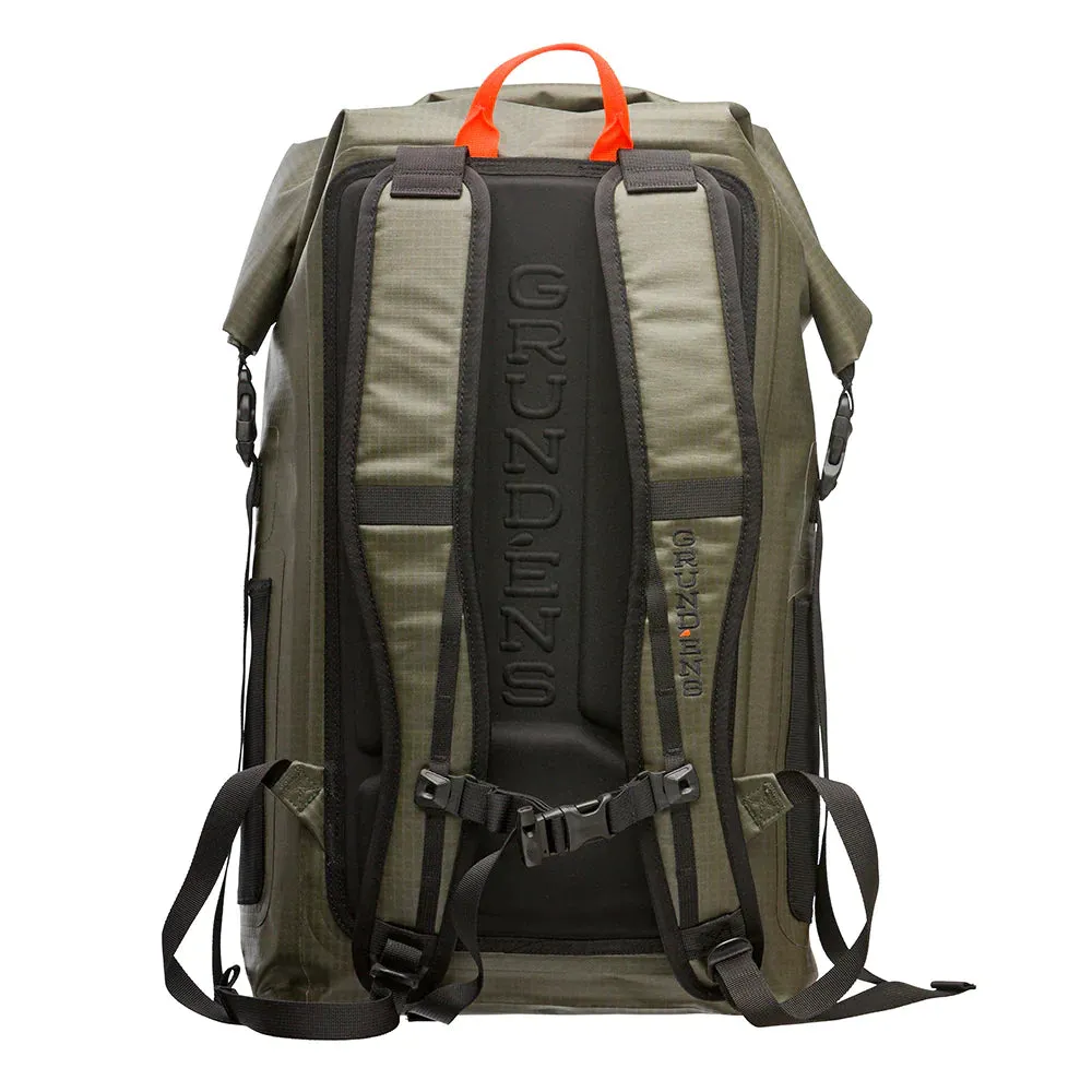 Grundens Wayward Roll Top Waterproof Backpack 38L in Deep Depths