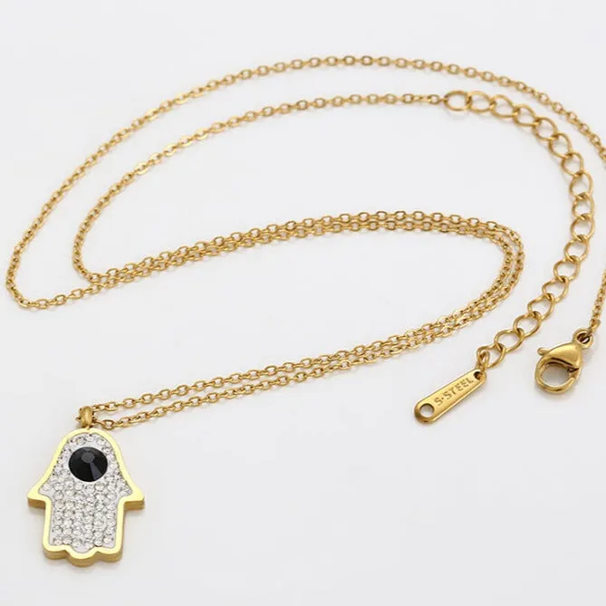 Hamsa Necklace Gold