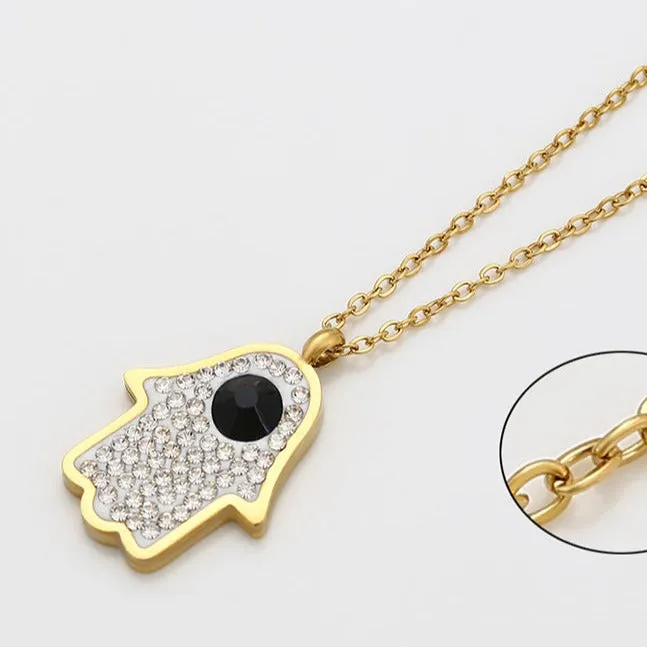 Hamsa Necklace Gold