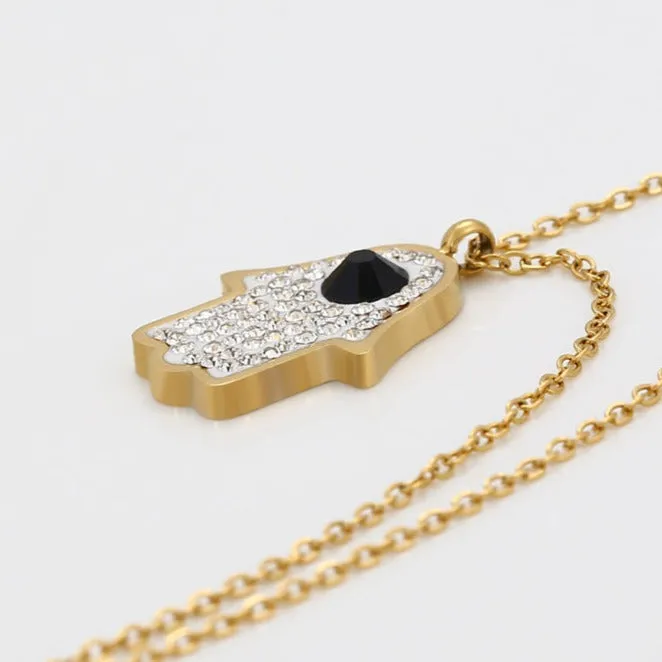 Hamsa Necklace Gold