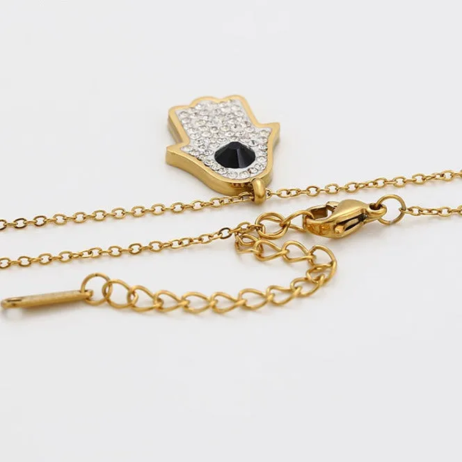 Hamsa Necklace Gold