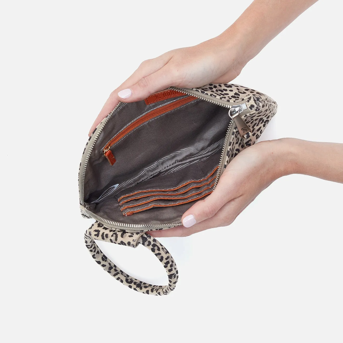 HOBO Sable Wristlet Mini Leopard Women's