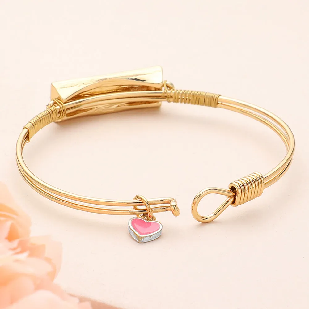 iLLASPARKZ BFF Enamel Heart Charm Message Hook Bracelet