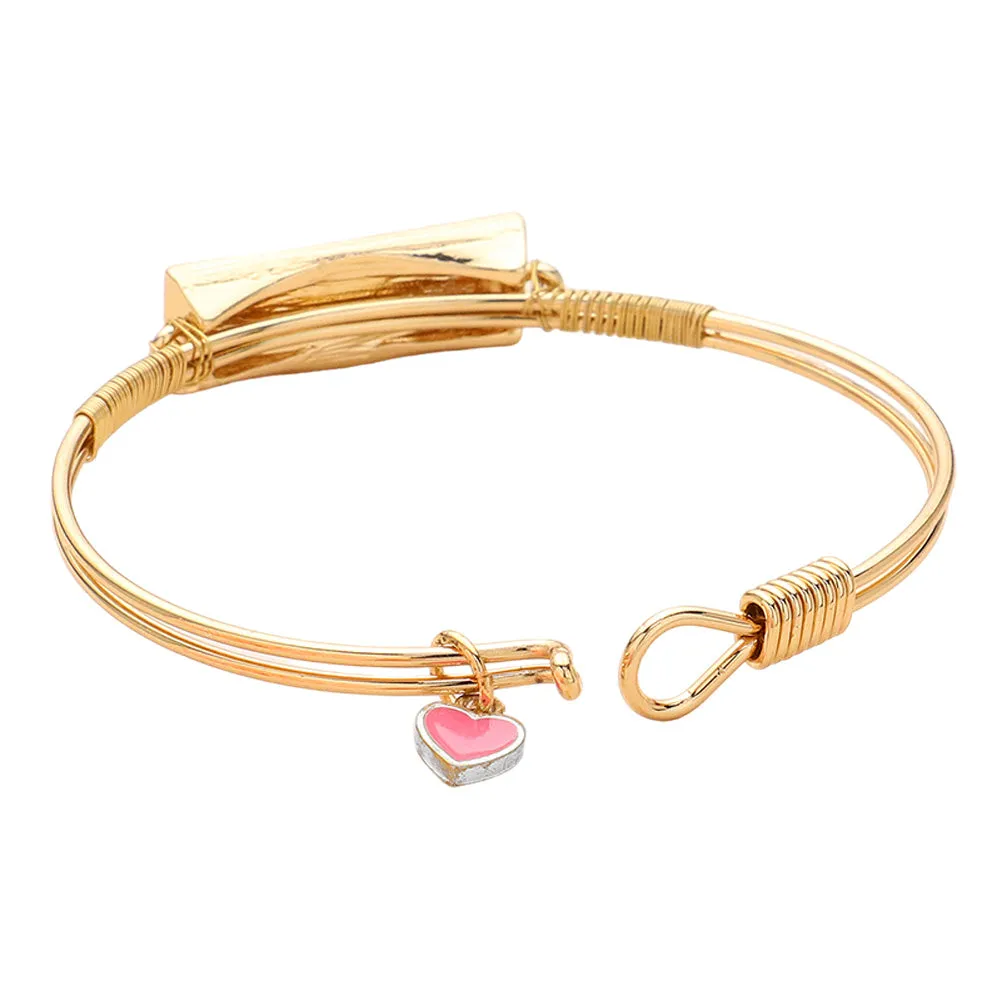 iLLASPARKZ BFF Enamel Heart Charm Message Hook Bracelet