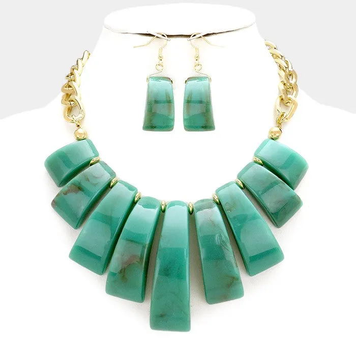 iLLASPARKZ Celluloid Tortoise Statement Necklace