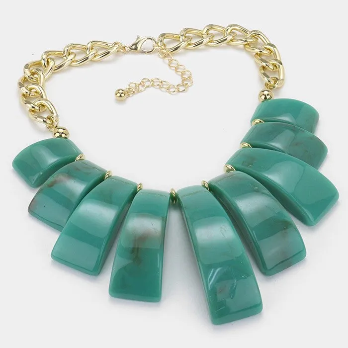 iLLASPARKZ Celluloid Tortoise Statement Necklace